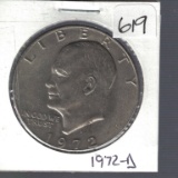 1972 D Eisenhower Dollar