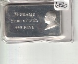 25g Pure Silver .999 Fine Bar