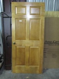 6 panel solid wood interior door 36 x 80