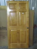 6 panel solid wood interior door 36 x 80