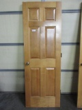 6 panel solid wood interior door 28 x 80