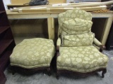 Oversized Chair and Foot Stool