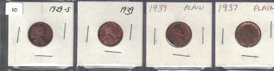 Set of 4 Wheat Pennies