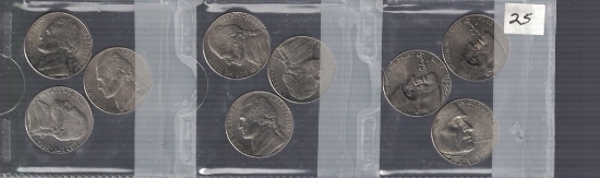 Set of 9 Jefferson Nickels