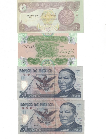 Set of 7 Foreign Bills