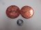 2 Copper Bullion Coins & 1 Silver Bullion Dime