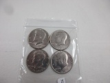 4 Kennedy Bi-centennial half dollars