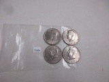 4 Kennedy half dollars-various years