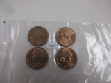2 Sacagawea & 2 Presidential Dollars