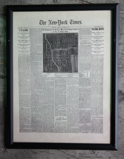 New York Times Chicago Fire 1871  Front Page