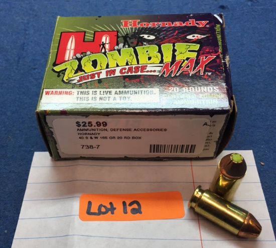 Hornady Zombie MAX 40 S&W