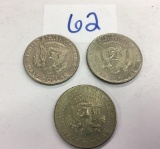 3 1977 Kennedy Half Dollar Coin