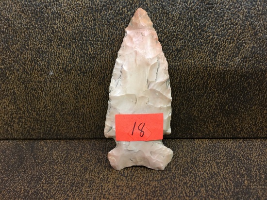 Osceola or Graham Cave Arrowhead. Length- 2 11/16" x Width- 1 1/8"