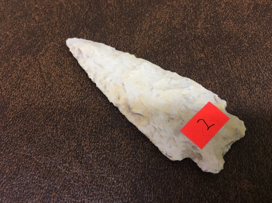 Rice Lobbed Early Archiac Arrowhead Length- 4" x Width- 1 1/2"