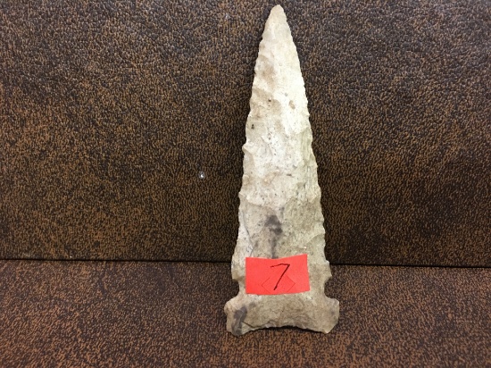 Osceola Or Graham Cave Arrowhead. Length- 4" x Width- 1 7/16"