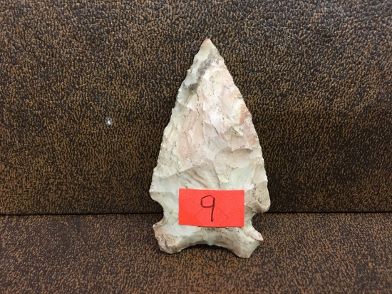 Osceola Or Graham Cave Arrowhead. Length- 2 3/4" x Width- 1 1/2"