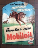 Wall Sign - Cardboard  Mobil Oil