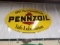 1970s Pennzoil Oval 2 Sided Tin Sign