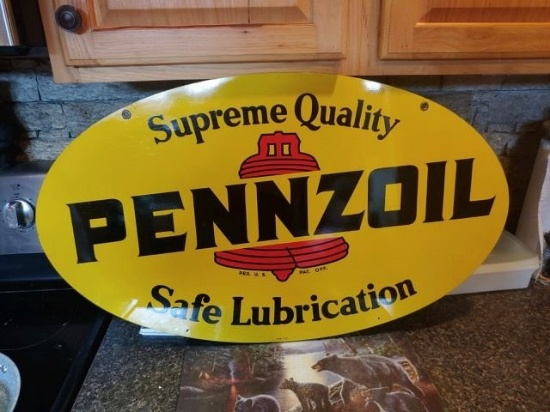 Pennzoil Supreme Quality 2 Sided Sign