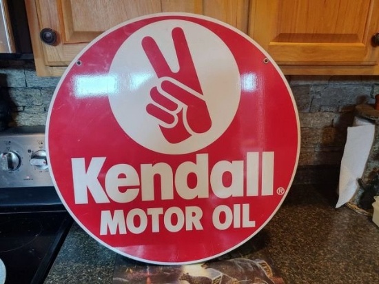 Kendall Motor Oil 2 Sided Sign