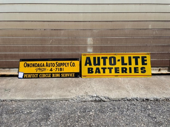 Onondaga Auto Supply Sign & Autolite Sign