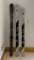Three Sets of Skiis & Ski Poles with Gloves