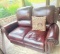 Abbyson Leather Loveseat