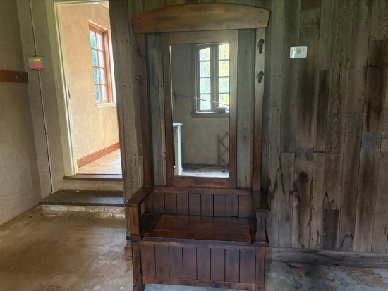 Mudroom Coat Rack with Mirror