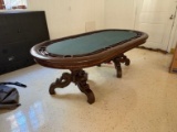 Poker Table, 8 Card Chairs & Poker Chips Set