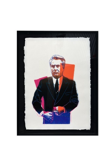 A-1 Andy Warhol Screenprint with Colored Paper Collage- "John Gotti" (115.153) 1986