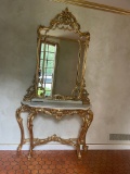 A Louis XV Style Giltwood Overmantel Mirror