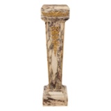 A Large Louis XVI Style Breche Violette Marble Pedestal Late 19th Century