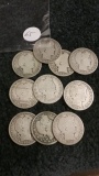 Bag of 10 Barber Half Dollars