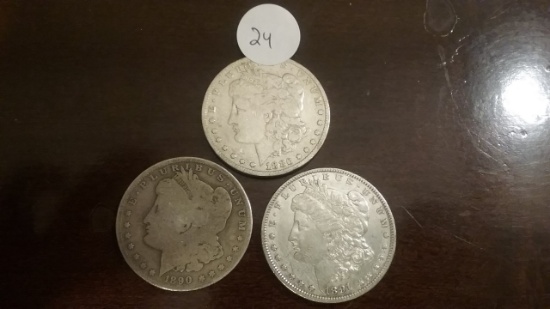 Last trio of Morgan Dollars, all have served our country well