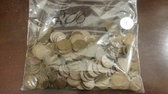 Bag of 200 wheat cents