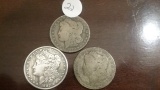 Another trio of well-circulated Morgan Dollars