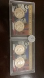 Two Presidential Dollar Sets Harrison and Taylor