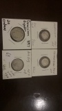 Group of four foreign coins….3 are silver