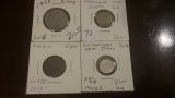 Group of 4 foreign coins…2 are silver