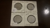 Group of 4 foreign coins all Italian