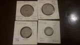 Group of 4 foreign coins…1 silver