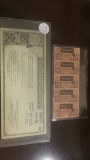 Montgomery Ward Refund Check and a St. Louis Famous Barr ticket