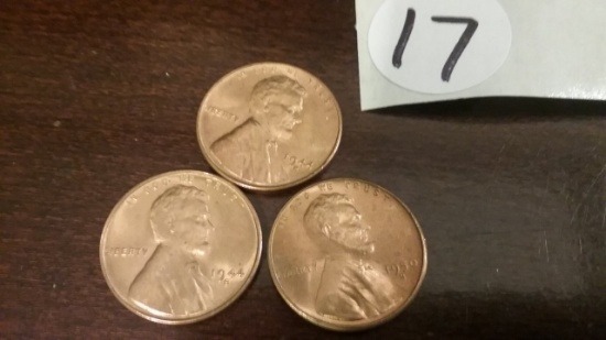 1944-S, 1944-s, and 1950-S GEM BU Wheaties