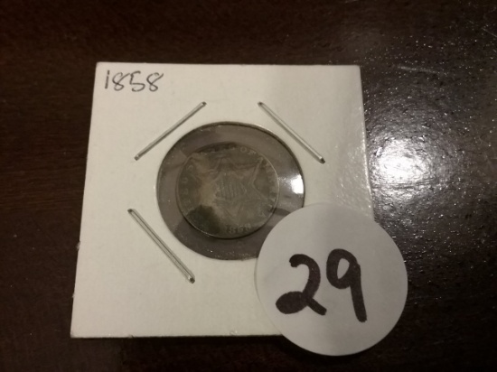 1858 3-Cent Silver (Trime)