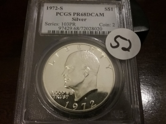 PCGS 1972-S Silver PR68 Deep Cameo Eisenhower Dollar