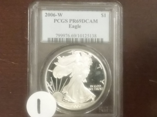 PCGS 2006-W PR 69 DCAM American Silver Eagle Proof