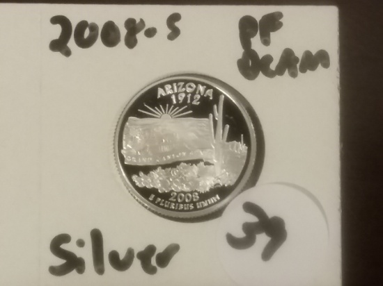 2008-S Silver PF DCAM State Quarter  Arizona