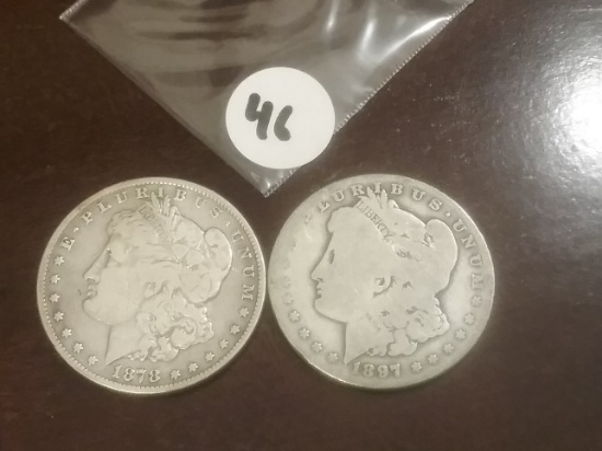 1878-S and 1897-O Morgan Dollars
