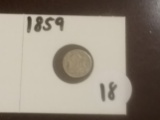 1859 Silver 3-cent Trime