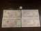 Four Vietnam Uncirculated Currency